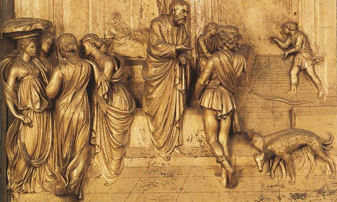 Lorenzo Ghiberti Isaac Sends Esau to Hunt